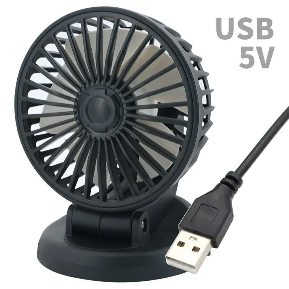 

12v/24v Car Cooling Fan Usb Interface Powerful 360 Degrees Rotatable Electric Cooler Universal For Truck Suv