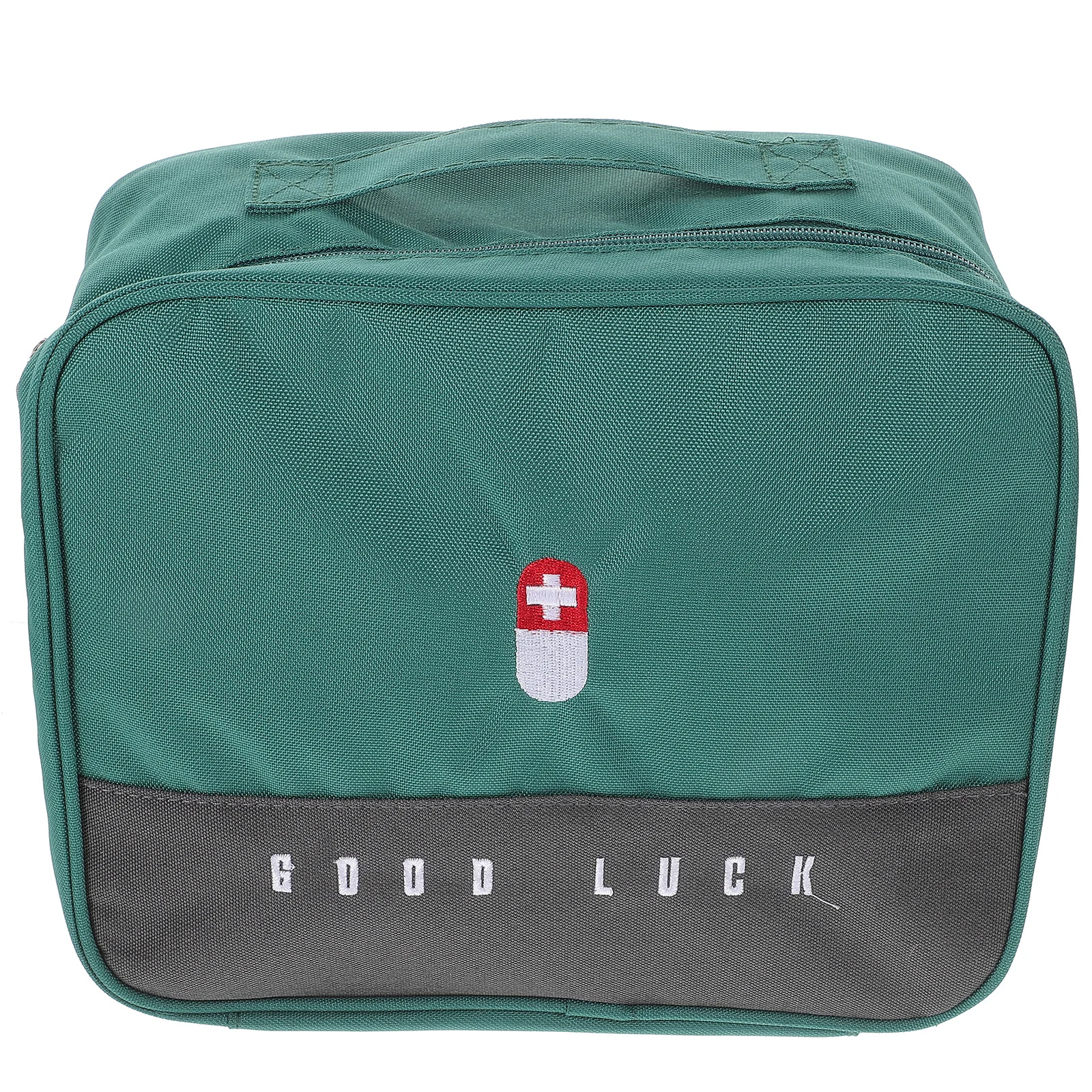 حقيبة طبية متعددة الأغراض من قماش أكسفورد مقاومة للماء ومتينة وسعة كبيرة وتصميم متعدد الشبكات منظم أدوية منزلي محمول #1