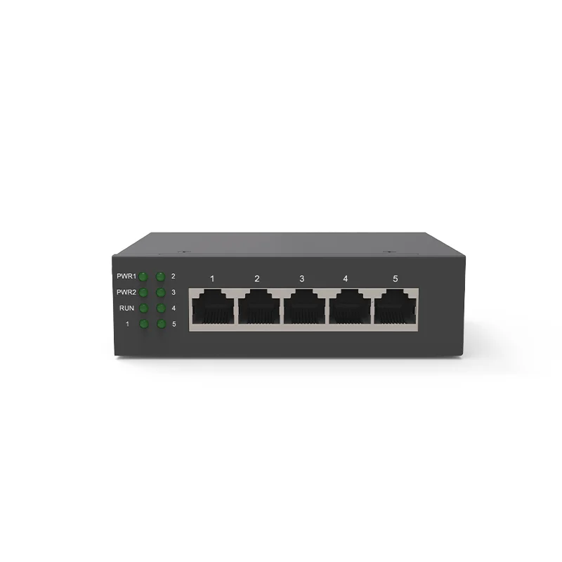 

5-портовый промышленный настольный Ethernet-коммутатор, полнодуплексный полудуплексный промышленный сетевой коммутатор QoS 10/100/1000 Мбит/с