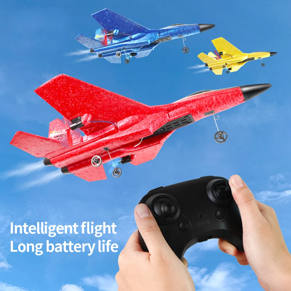 

RC Plane SU27 2.4G With LED Lights Aircraft Remote Control Flying Model Glider EPP Foam Toys Airplane For Children Gifts rc rtf