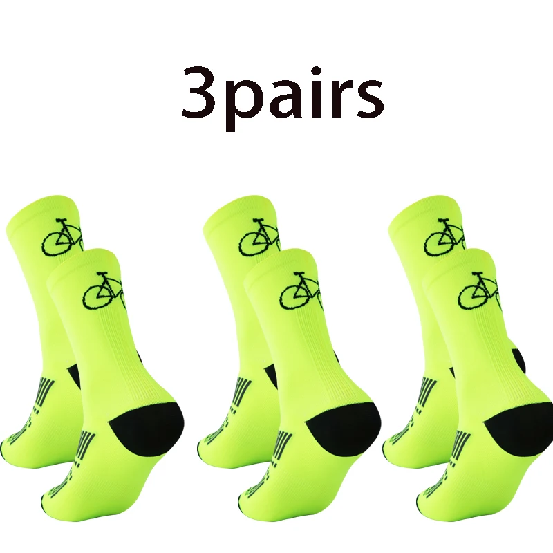 3 pairs of professional MTB cycling socks for foot protection, breathable and sweat wicking cycling socks