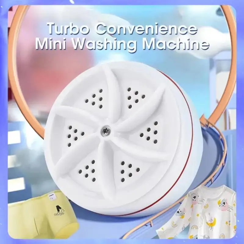 1pc USB Rotating Turbine Portable Mini Washing Machine For Socks Underwear Wash Dishes Travel Home Business Trip view 4