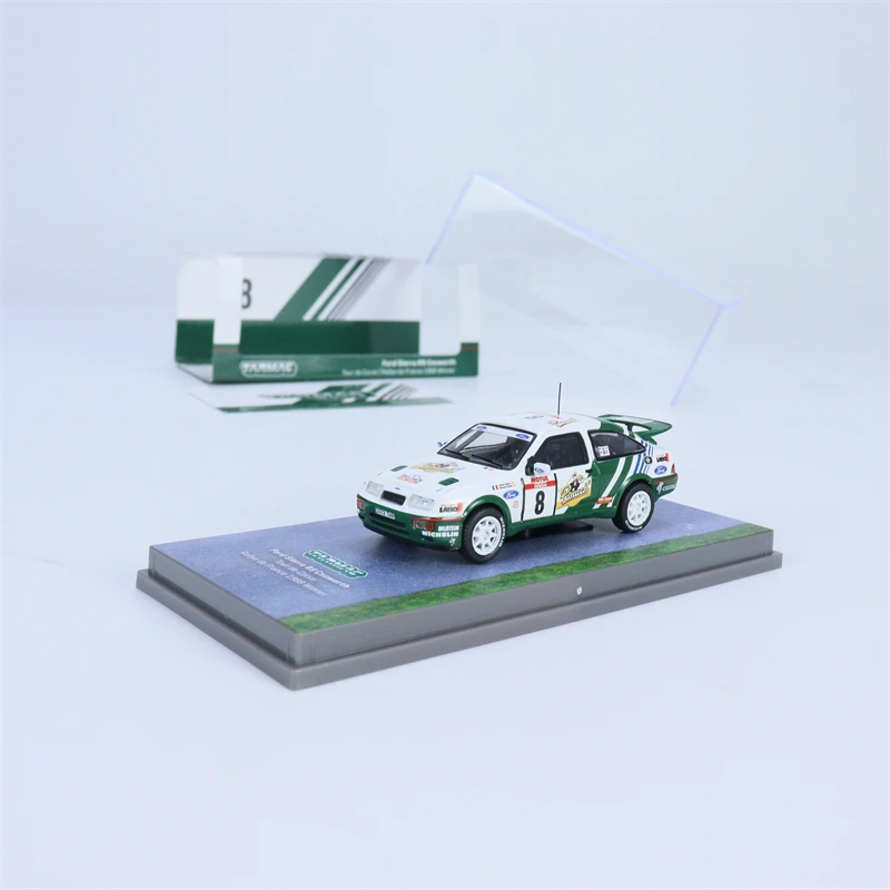 Diecast Tarmac Works 1:64 Scale Ford Sierra RSรถจําลองสะสมของเล่นของขวัญของที่ระลึกจอแสดงผลเครื่องประดับ