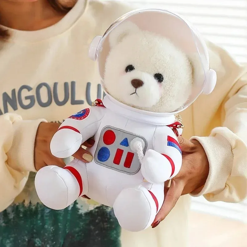 

1pcs Happy Dumi Space Bear Plush Toy, Big Bear Doll Chainless