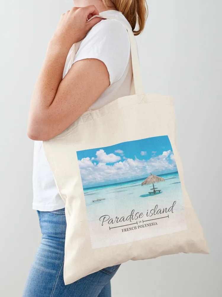 Paradise island Tote Bag eco bag folding Gift bag woman shopping large size bags