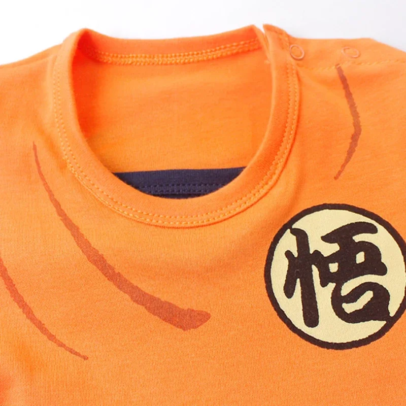 Dbz-生まれたばかりの男の子のためのオーガニックコットンアニメの服、ハロウィーンの衣装、幼児のロンパース、onesie、子供の服