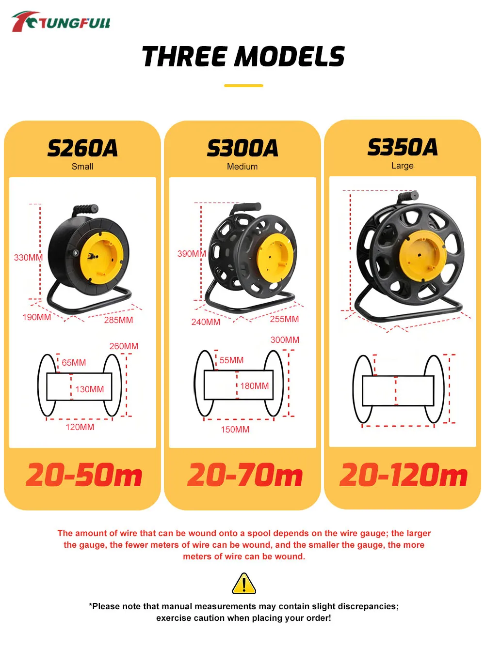 Portable Manual Cable Winder, Reusable Empty Reel Spool for Fiber Optic, Power, Signal Line and LED Strip – Cord Storage Organiz