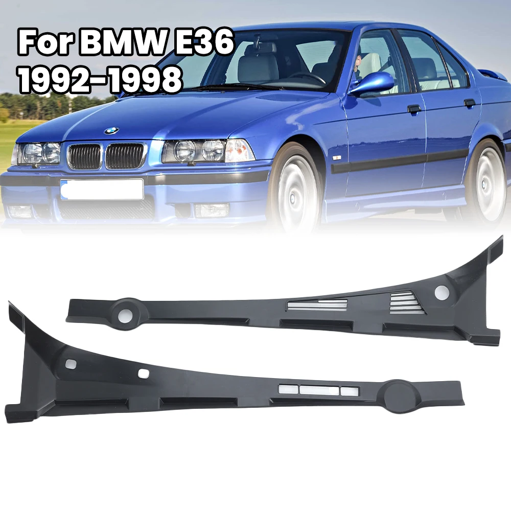 2PC Windshield Wiper Motor Cover Set for BMW E36 1992-1998 ABS cars accessories 51711960843 51711960844 Motor Covers Trims