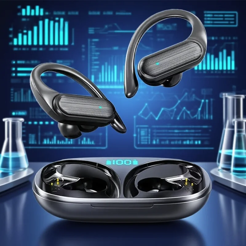 Auriculares inalámbricos Bluetooth 5,4, batería de larga duración, auriculares estéreo HiFI con cancelación de ruido, auriculares deportivos con para Sony xiaomi