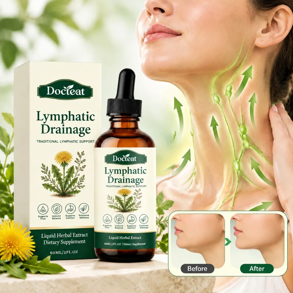 Lymphatic Drainage Drops for Reduce Swelling Restore Lightweight State Lymphatic Support & Immune Balance with Cleavers 60ml
