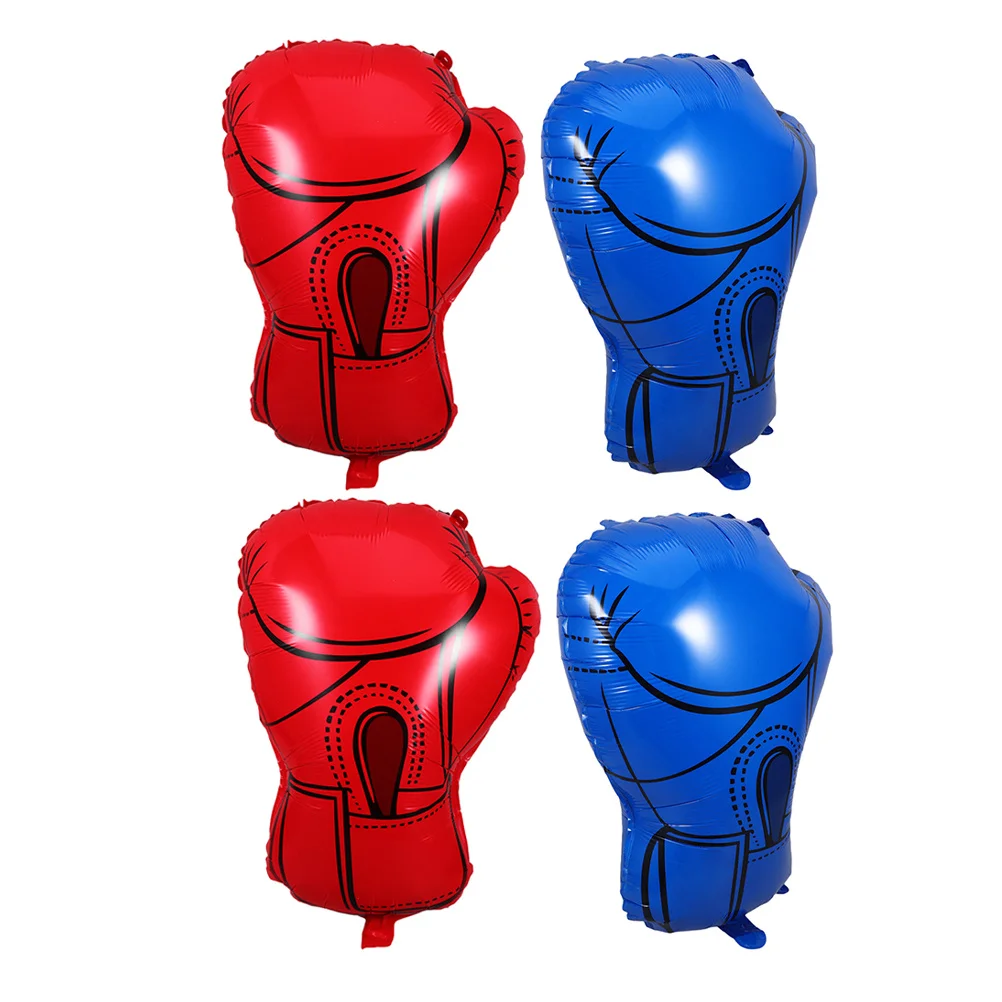 

4Pcs Boxing Glove Balloons Inflatable High Elasticity for Birthday Wrestling Sports Theme Party Decoration Supplies