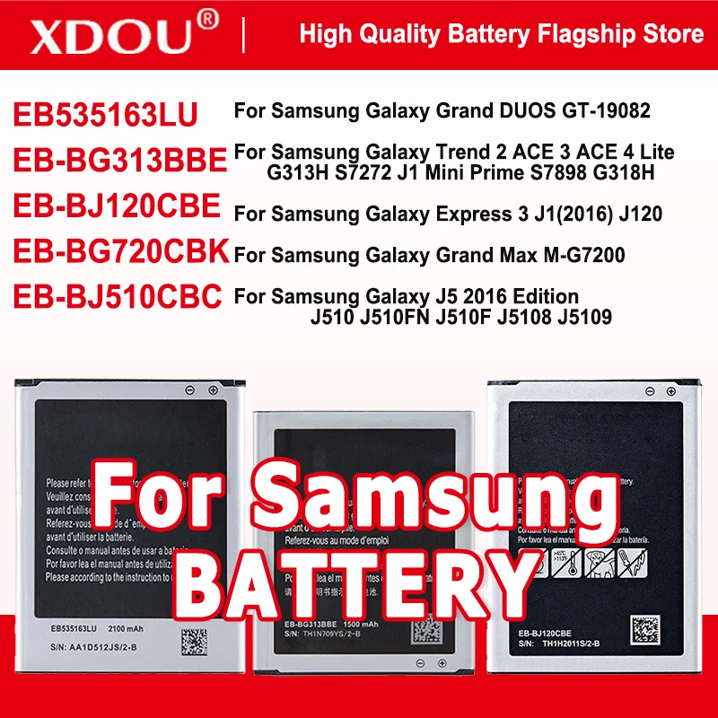EB535163LU EB-BG313BBE EB-BJ510CBC Phone Battery For Samsung Galaxy J5 /Grand DUOS/Trend 2 ACE/Express 3 J1/Grand Max