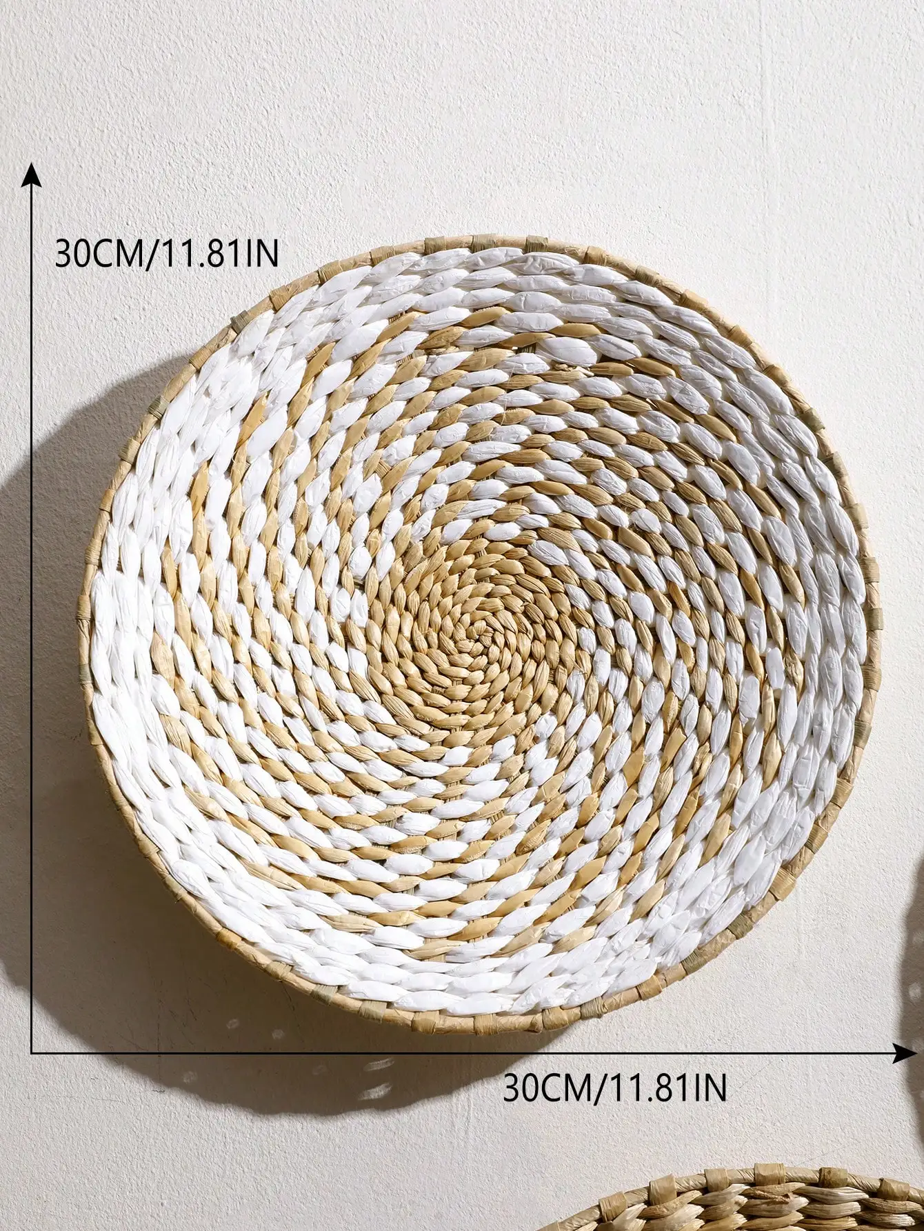 1/6 Pcs Boho Hand Woven Wall Basket Hanging Home Decorative Rustic Wall Basket Decor Art Gift for Kitchen Farmhouse Living Room