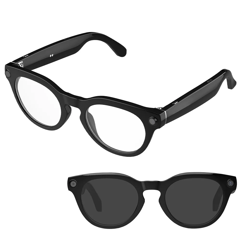 

V03-T6 Очки для камеры, 800 Вт, пиксельная камера, шумоподавление, распознавание искусственного интеллекта, перевод в реальном времени, умные очки