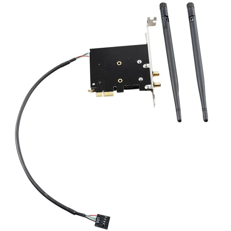 MINI PCIE Adapter Wifi pci-e X1 bezprzewodowy konwerter Adapter sieciowy wi-fi karta wsparcie Bluetooth dla PC