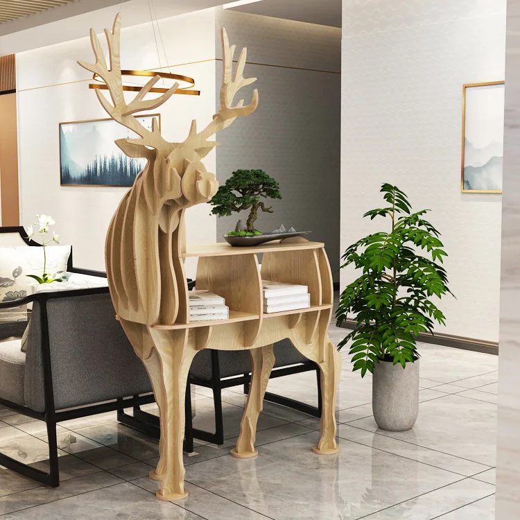 

Креативная книжная полка, книжная полка с изображением оленя, мягкое украшение для магазина-клуба, украшение для домашнего интернет-знаменитости