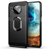 Soft Silicone Carbon Fiber Brushed Case For For Nokia X20 X10 X100 XR20 G50 G20 G10 Ring Holder Stand Protective Cover