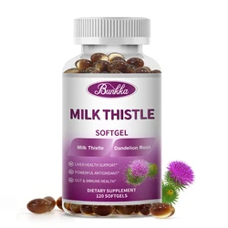 BUNKKA Milk Thistle Capsules 1000mg Dandelion Root Extract Liver Health Support Gut&Immune Health Skin Beauty Liver Function