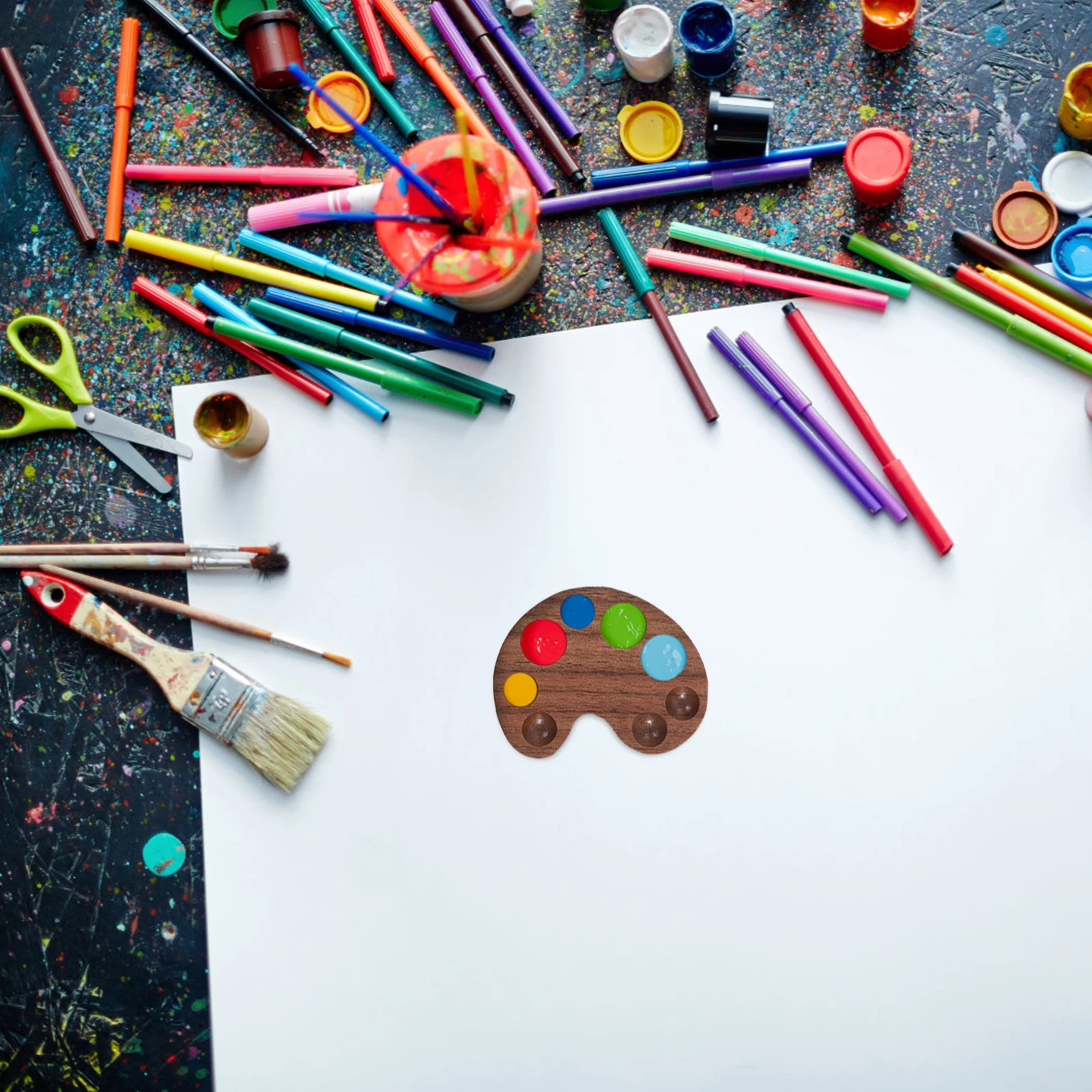 

Premium Wooden Watercolor Palettes Paint Box Lid Protect Gouache Watercolors Portable Artist Student DIY Pigment Tray