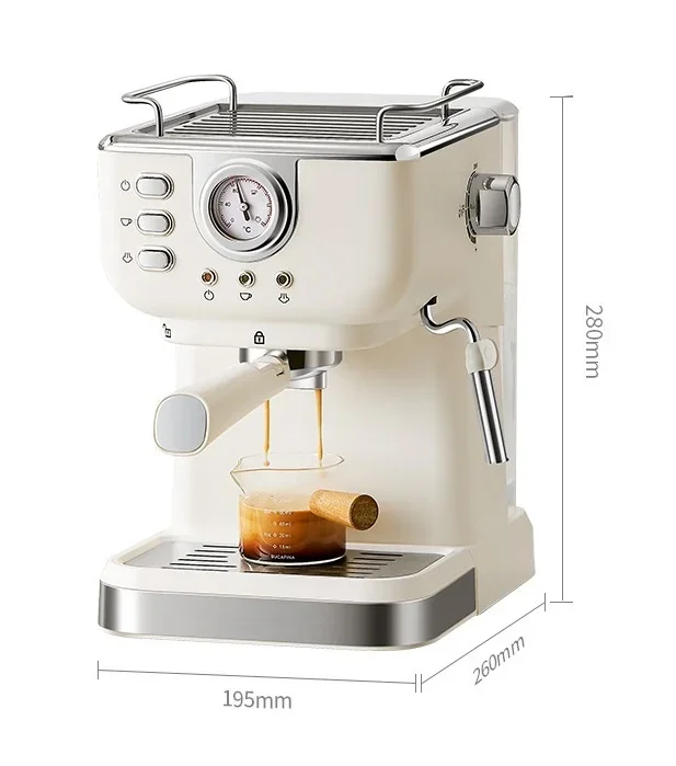 ماكينة صنع القهوة الإيطالية متعددة الوظائف للمكتب والفنادق ماكينة إسبريسو يدوية شبه أوتوماتيكية