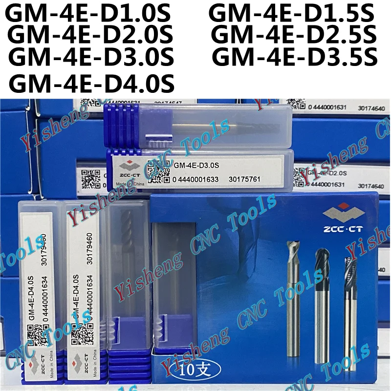 

ZCC CT Milling Cutter 1mm 2mm 3mm 4mm Carbide End Mills GM-4E-D1.0S GM-4E-D1.5S GM-4E-D2.0S GM-4E-D2.5S GM-4E-D3.0S GM-4E-D4.0S