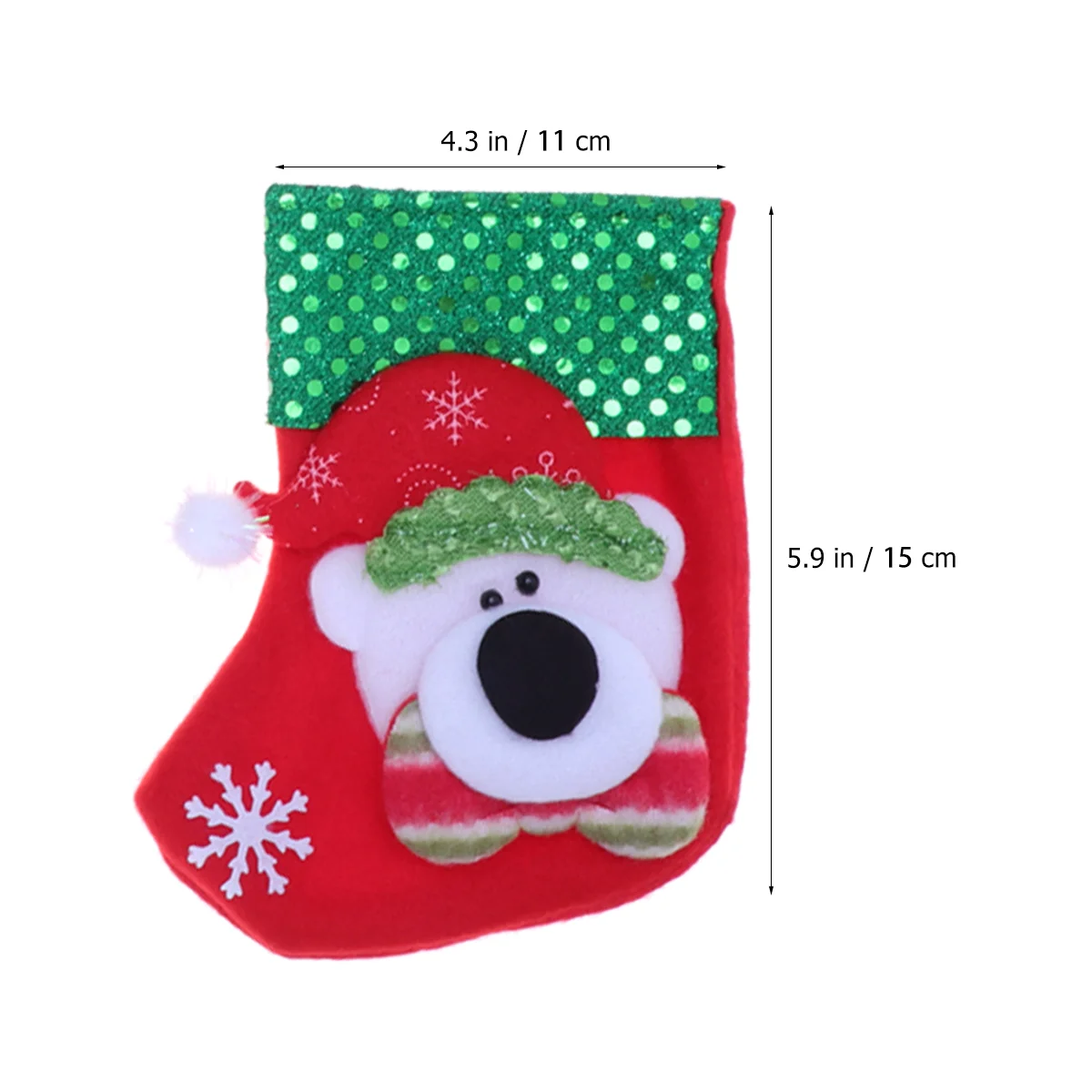 4 Pcs Christmas Gifts Props Socks Stockings Hanging Elements Tree Decorations Toys