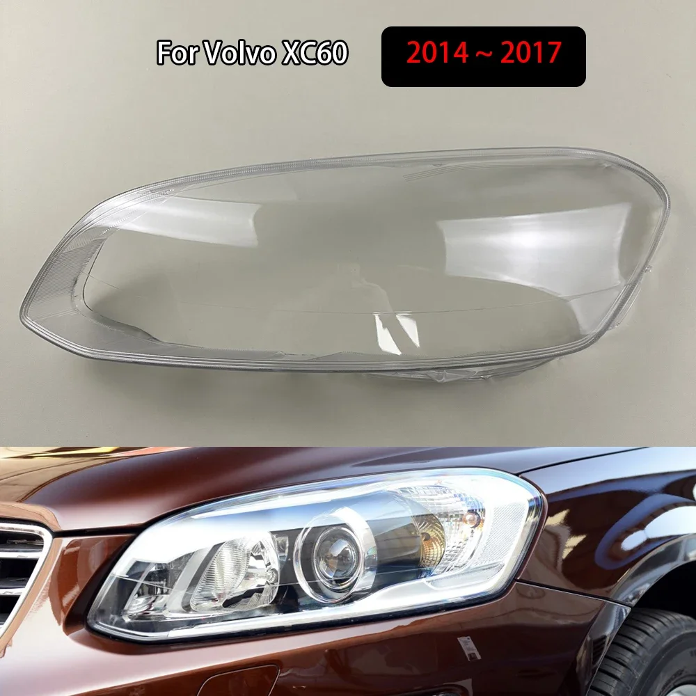 

For Volvo XC60 2014 2015 2016 2017 Front Car Protective Headlight Glass Lens Cover Shade Shell Transparent Light Housing Lamp