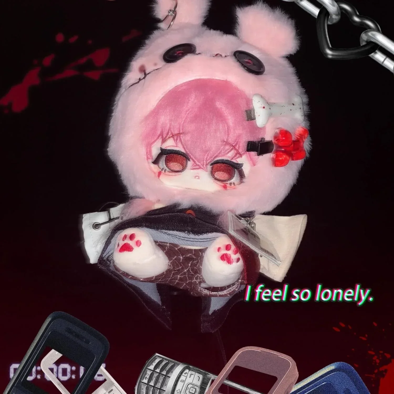 Anime futuro diário papel gasai yuno menina cosplay 20cm boneca de pelúcia com esqueleto corpo vestir-se algodão boneca brinquedos de pelúcia mascote presente