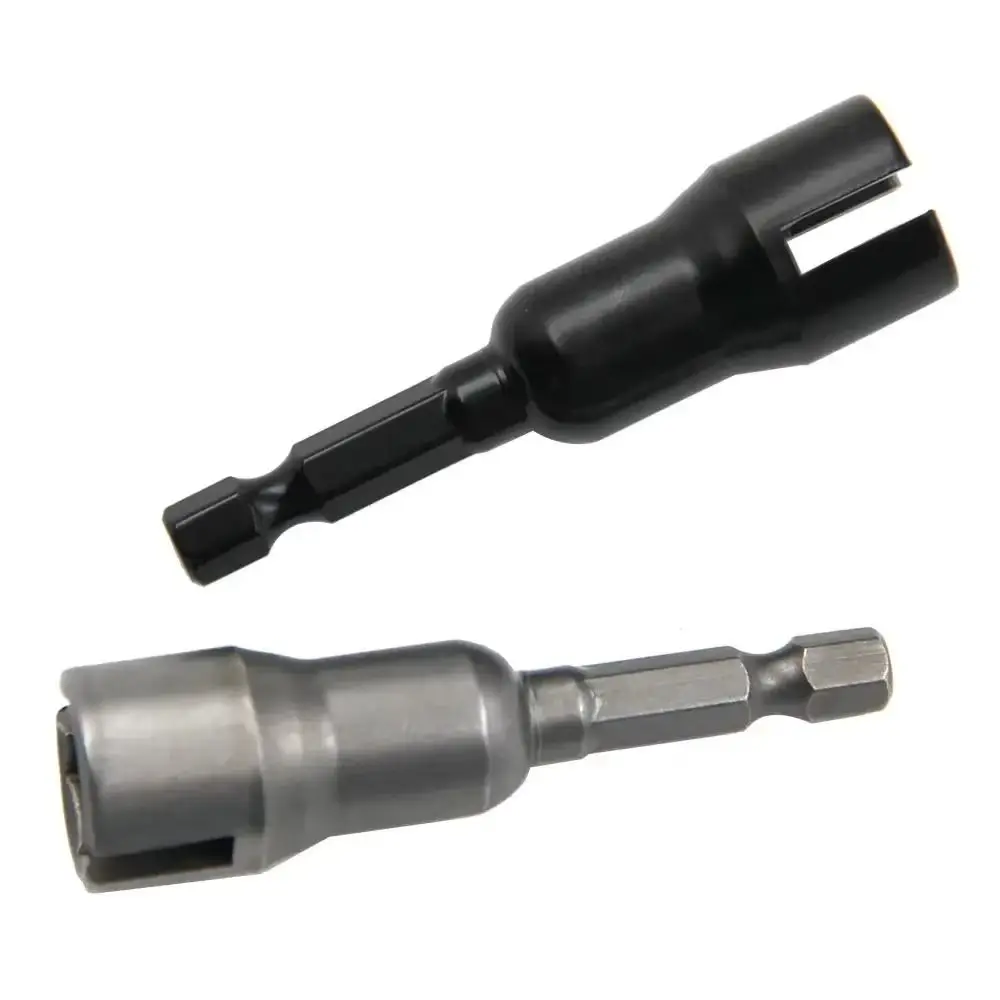 

1/4'' Size Hexagon Shank Wing Socket 65mm Length 12mm Slotted Butterfly Socket Long Power Wing Hex Shank Slotted Socket