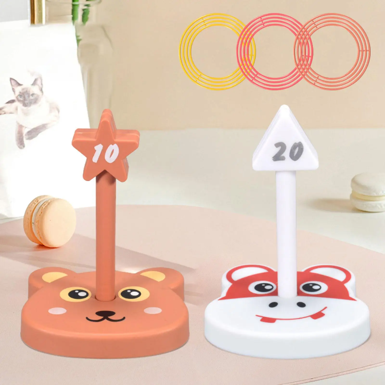 

Family Lawn Ring Tossing Game Multicolor Plastic Puzzle Hook Toy for Kids Adults Indoor Outdoor Party Wedding