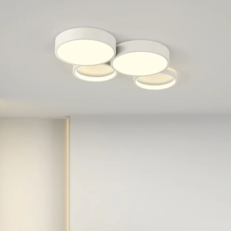 Imagem -04 - Led Minimalista Smart Ceiling Lights Modern Circles Combination Lighting Home Decor Fixtures Living Room And Bedroom