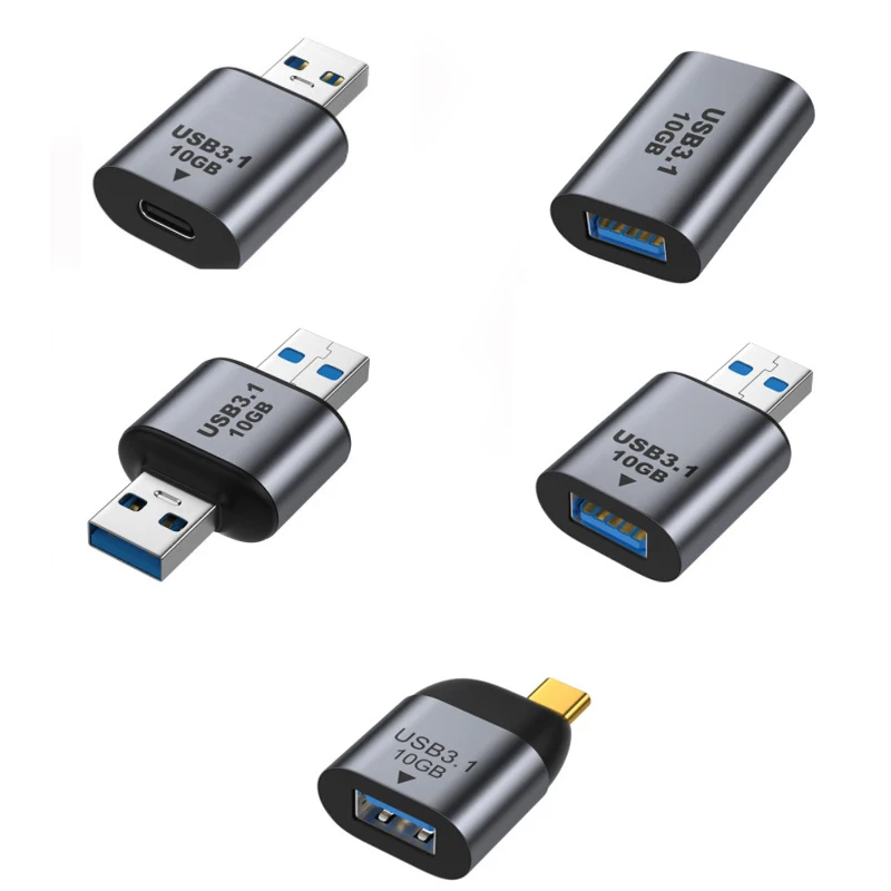 10Gbps USB 3.1 Gen2 OTG Adapter USB‑A to Type‑C & Type‑C to USB‑A 3A Charging High‑Speed Data Transfer for Phone Macbook Tablet