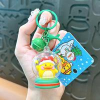 Christmas Duck Keychain Cute Duck Stuff Keychain For Women Santa Duck Key Chain Ducky Pendant Accessories For Party Favors