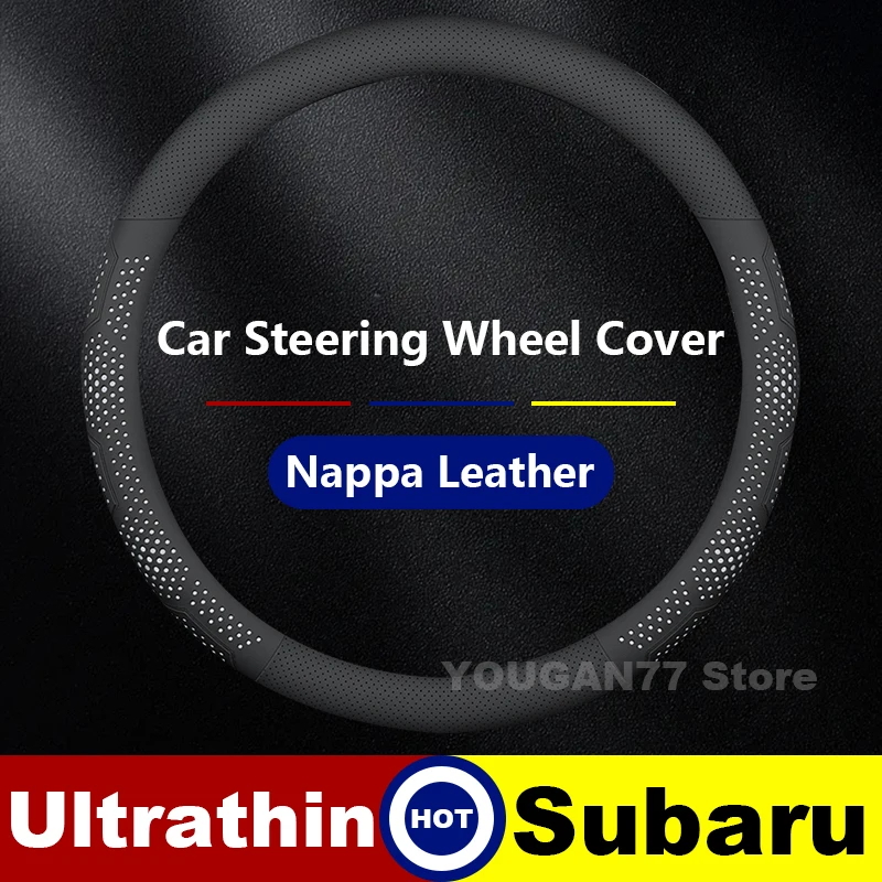 

Car Leather Steering Wheel Cover For Subaru Forester Outback Crosstrek WRX BRZ Solterra Auto Steering Wheel lnterior Accessories