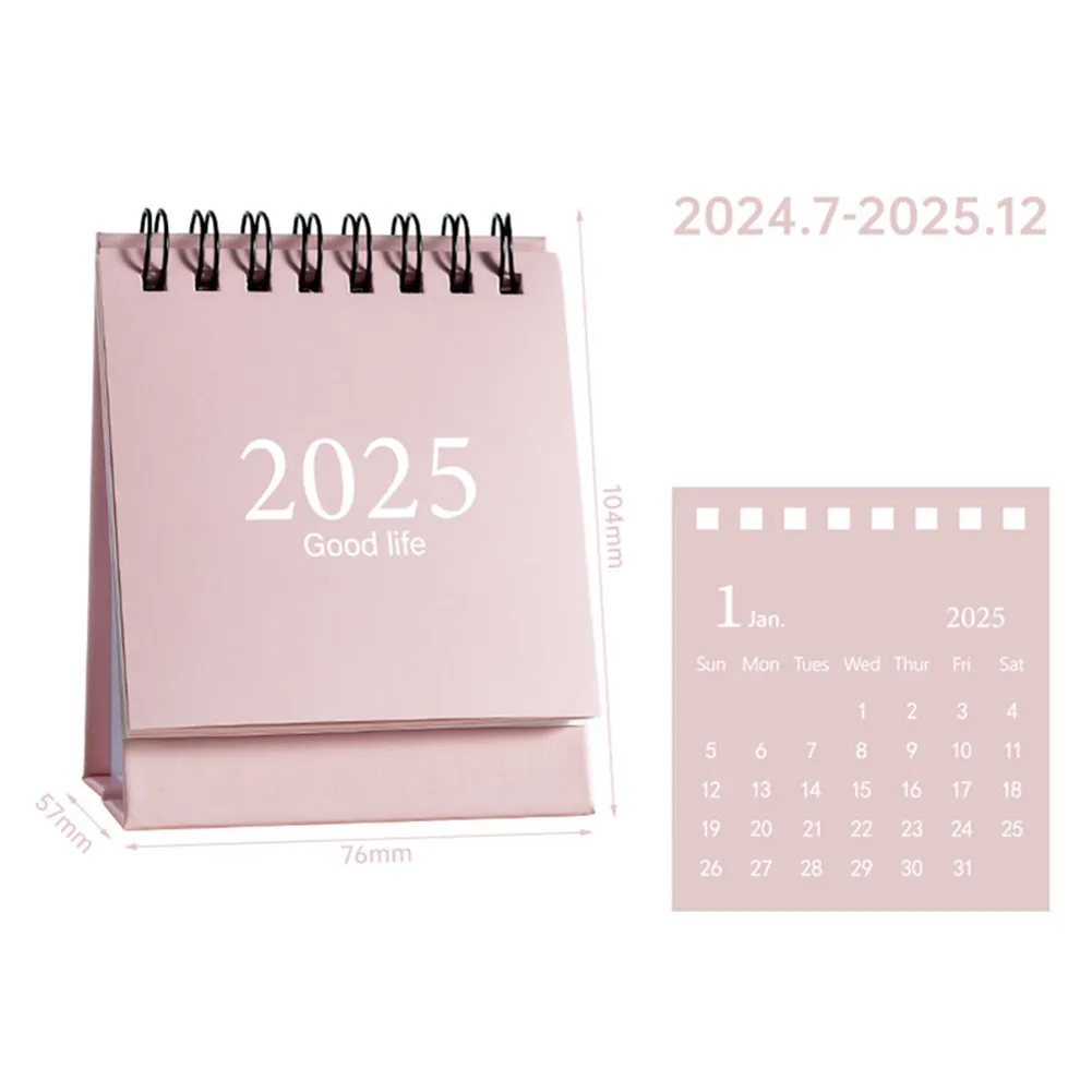 2024-2025 Mini Desk Calendar Standing Flip Desktop Calendar Running From July 2024 To December 2025, Desk Calendar With Stickers