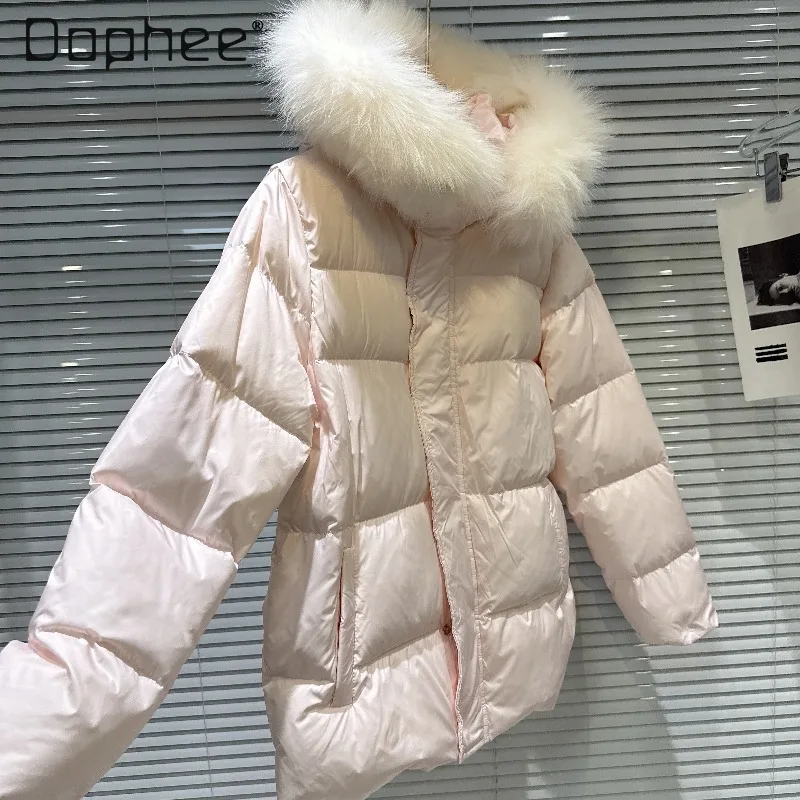 冬用エコフレンドリーファーカラーフード付きベルト付きスリムウォームコットンジャケットファッション無地多用途厚手コットンコート