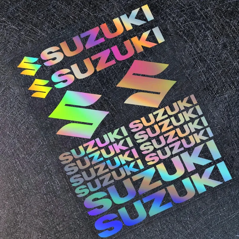 

for Suzuki Motorcycle Decorative Sticker English Letter Logo Waterproof Reflective Decal Tank Logo Set Helmet Emblem Vinyl Kit