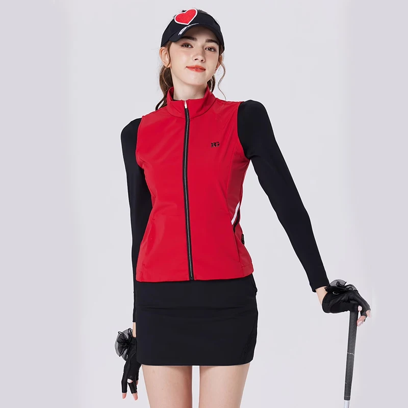 BLKTEE Sleeveless Sports Vest Golf Clothing Women's Jacket Quick-drying Zipper Windbreaker Autumn and Winter Slim Coat Ladies