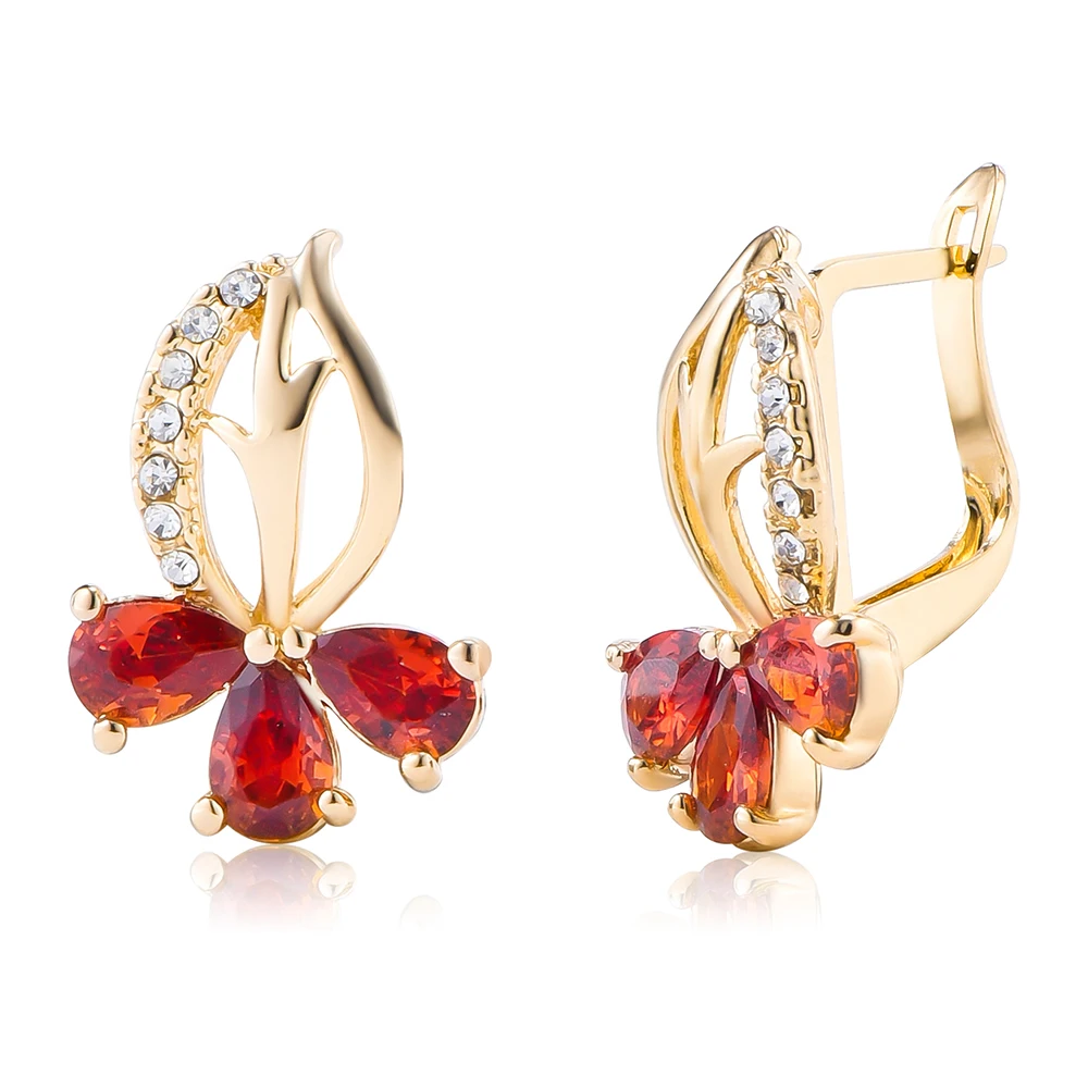 Newly Inlaid Crystal Zircon Hollow Copper Stud Earrings Luxury Exquisite Korean Style Rhinestones Jewelry Lady Girl Banquet Gift