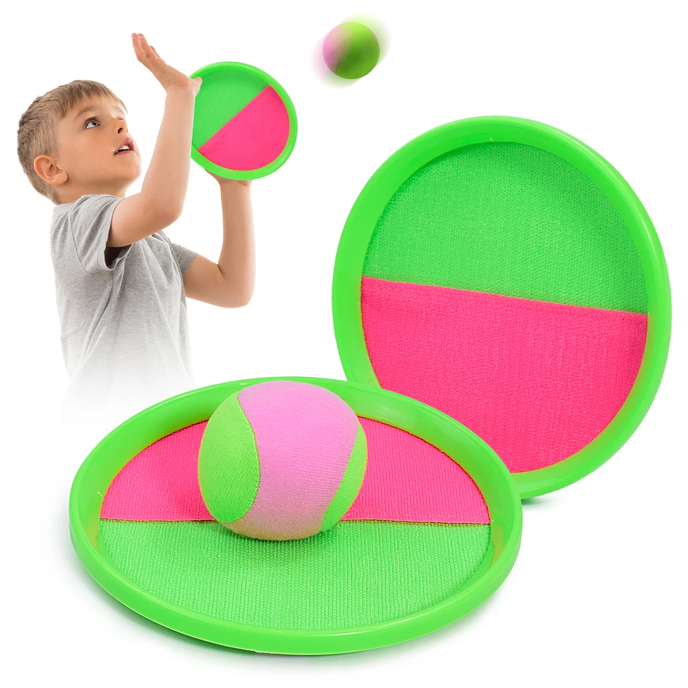 Kids Sucker Sticky Ball Toy Outdoor Sports Catch Ball Game Set Throw And Catch Parent-Child Interactive Outdoor Toys