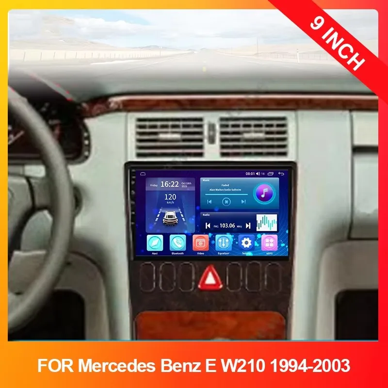

Для E-Class W210 1994-2003 автомобильный радиоприемник, приборная панель, 9 дюймов, рамка Android 2 Din, комплект отделки лица, стереопанель