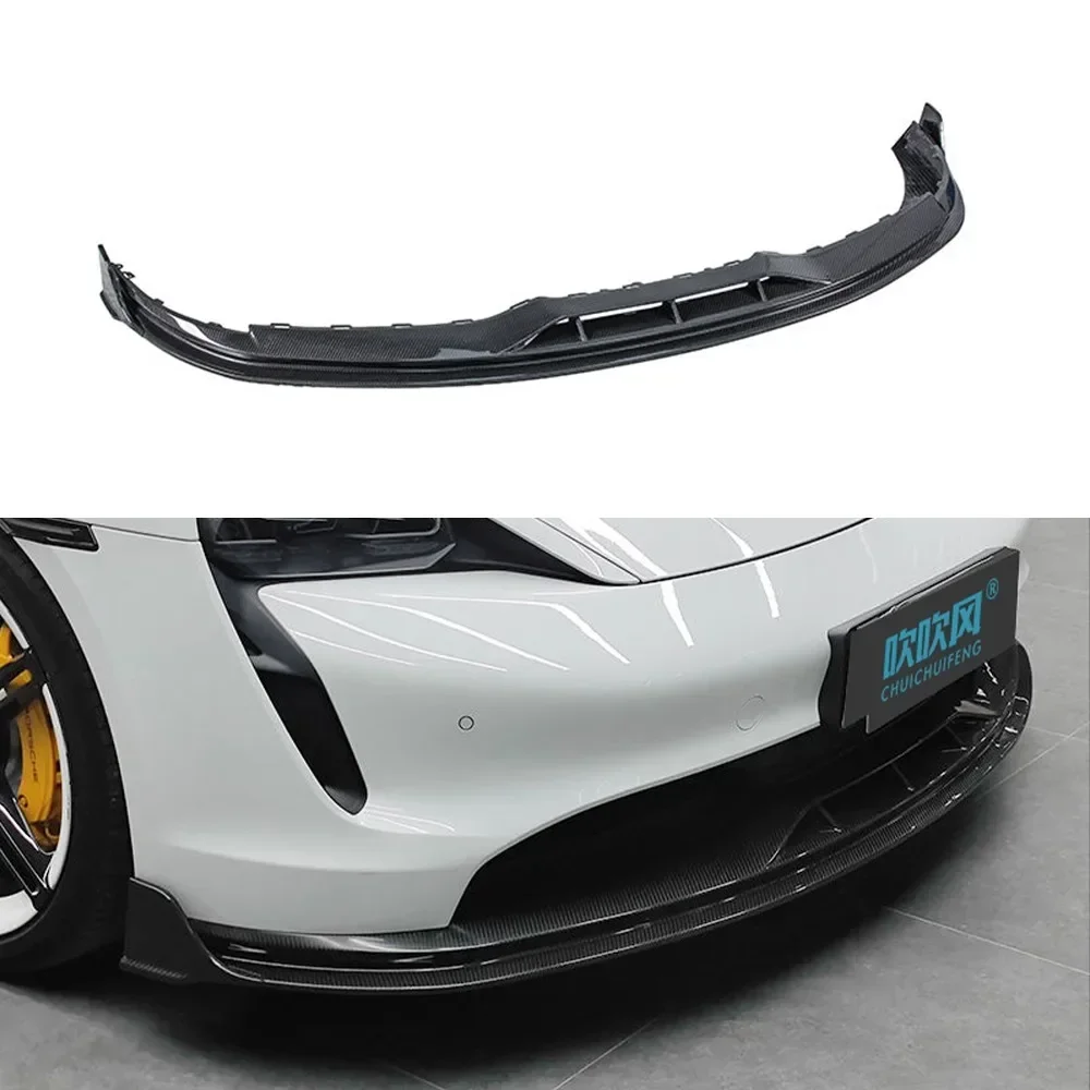 

New! For Porsche Taycan Dry Carbon Fiber Side Skirt Headlight Decoration Rear Lip Spoiler Front Lip Diffuser Car Accessories Bod