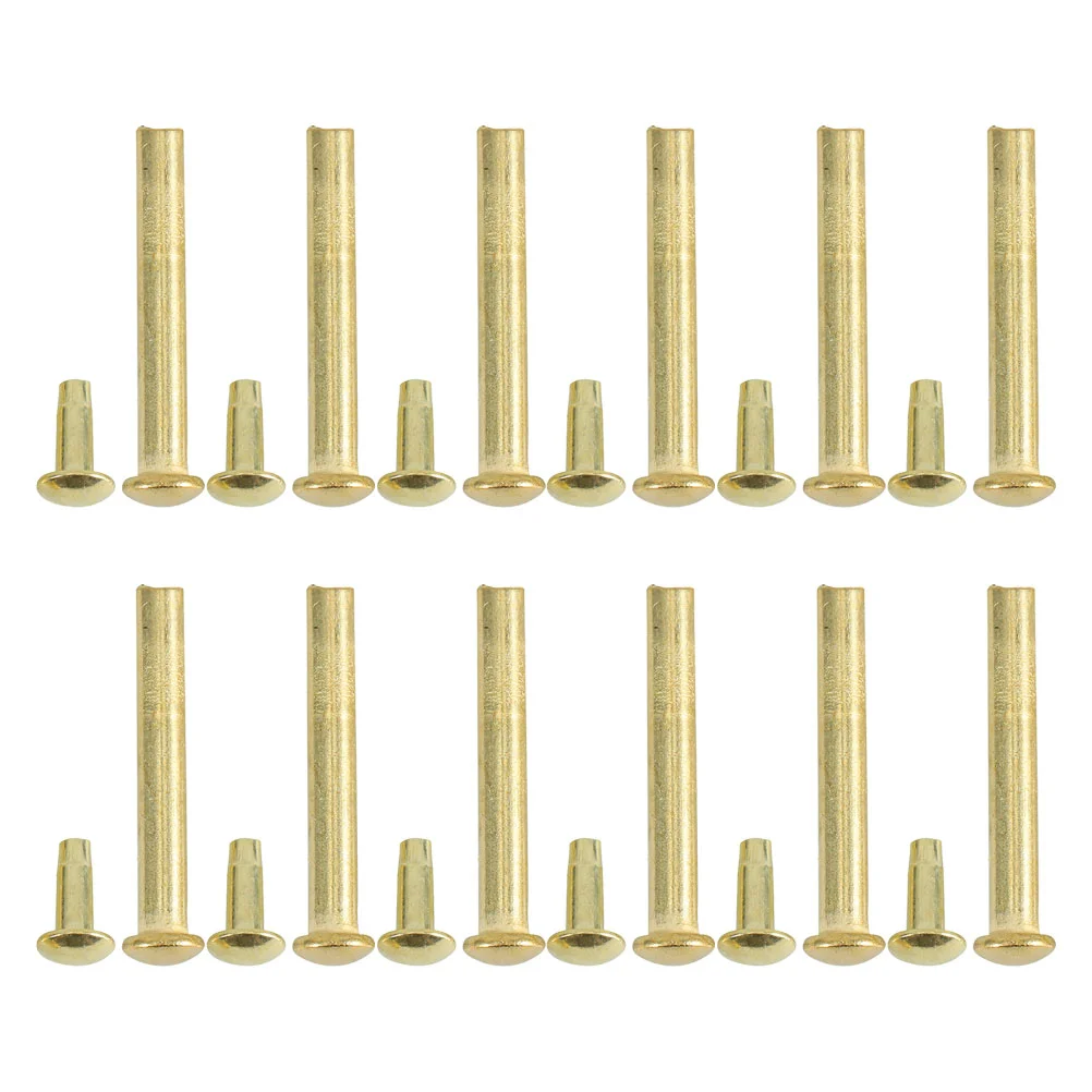 12 Sets Nails Fans Handheld Shaft Rivet Nut Replacement Hardware Round Cap Repair Zinc Alloy Connector