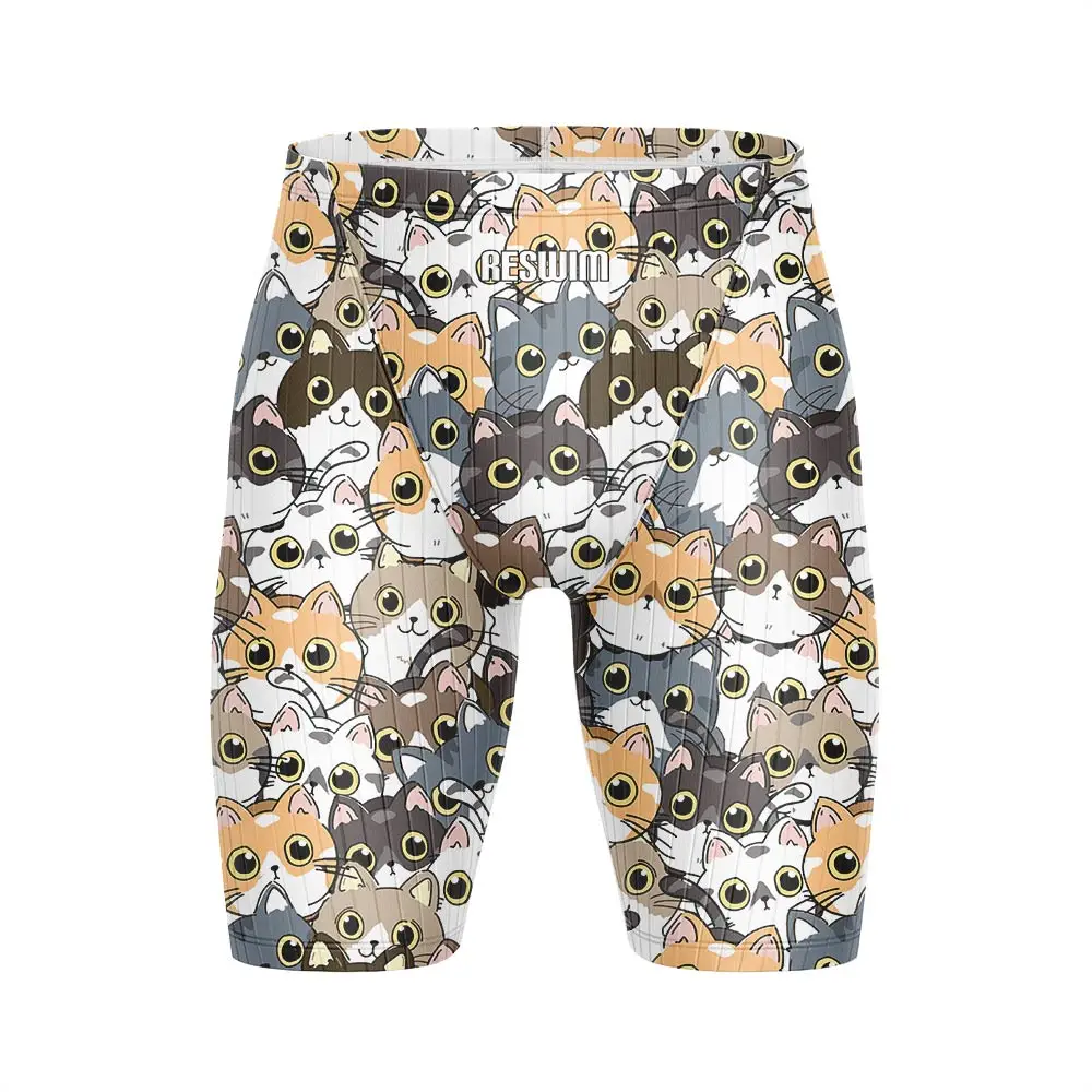 

Summer Swimming Men's Jammer Swimsuit Swimming Tights Shorts Surf Swimwear Beach Trunks Sports Pants Quick Dry Surfing Running