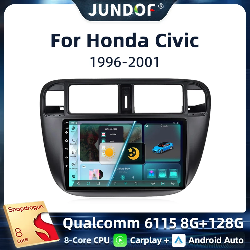 

Android Auto Car Radio Multimedia Player Left Hand Drive for Honda Civic (EJ/EK/EM) 1995 - 2001 GPS Navigation Wireless Carplay