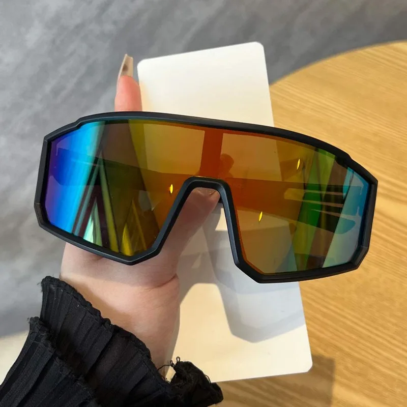 Cycling Fashion Sports Sunglasses Colorful Integrated Goggles Outdoor Cycling Mountaineering Sunscreen Glasses UV400