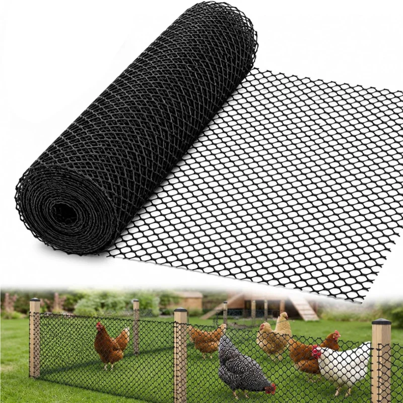 Plastic Mesh 50x500cm Poultry Garden Fence Net Dog Barrier Durable Animal Proof Easy Cut Yard