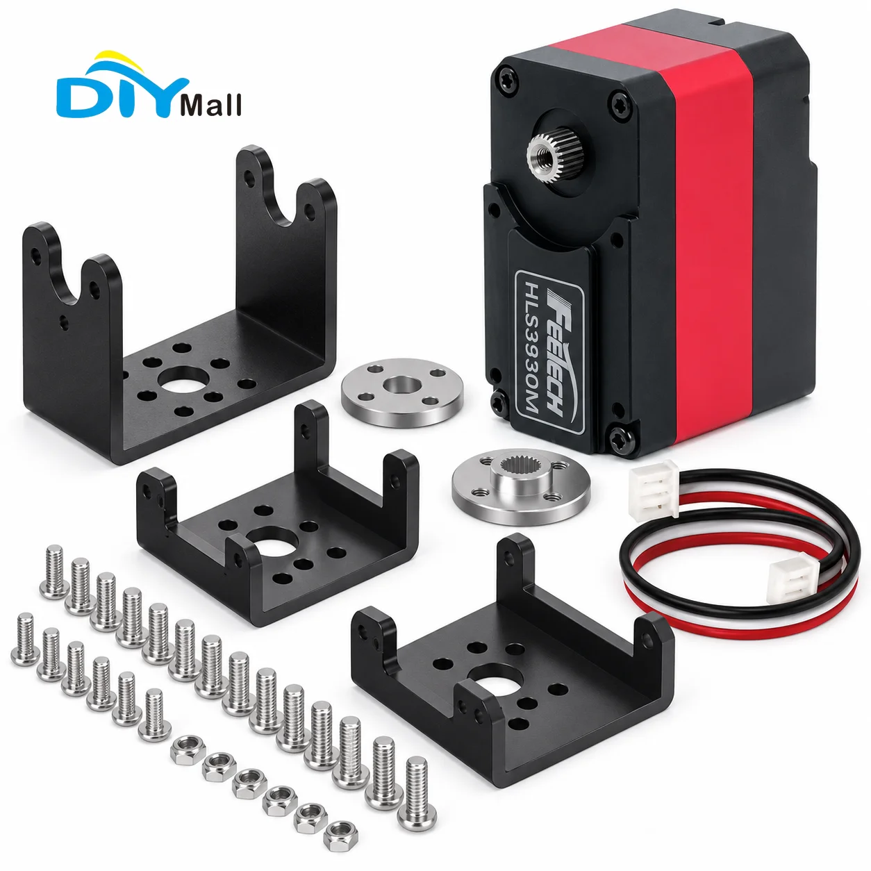Feetech HLS3930M 12V 35kg Core Motor Double Shaft Constant Force Serial Bus Servo For Robot Desktop