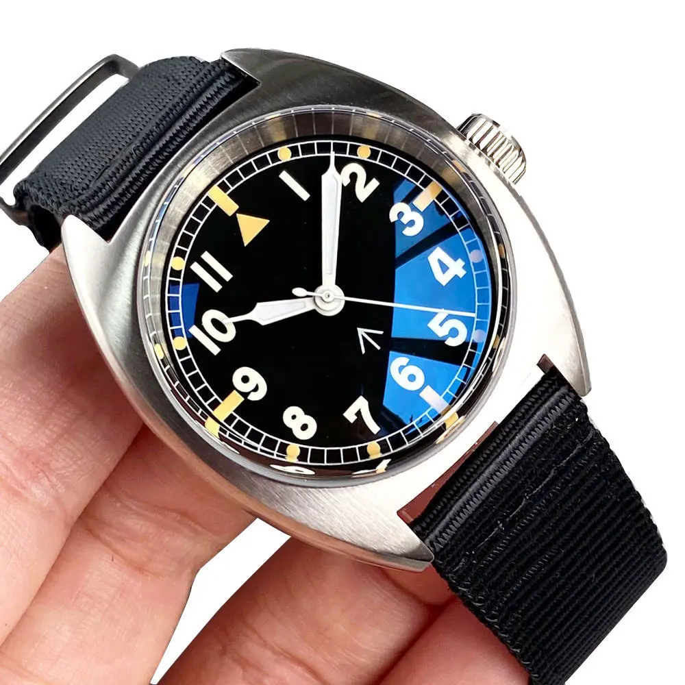 

Tandorio 36MM Japan NH35 PT5000 Movement Automatic Men Watch 20ATM Black Dial Luminous Double Dome AR Sapphire Glass Nylon Strap