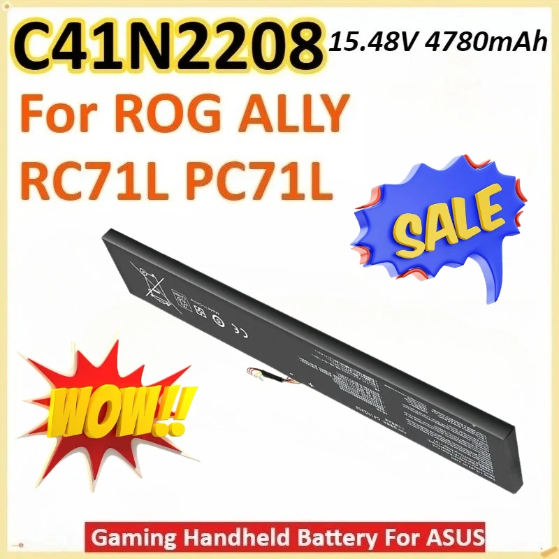 

New C41N2208 15.48V 4780mAh 74Wh For ASUS ROG ALLY RC71L/PC71L Newly upgraded High Quality Rechargeable Gaming Handheld Battery